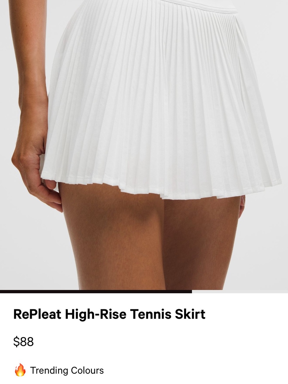 Lululemon RePleat High-Rise White Pleated Tennis Skirt - Picture 4 of 11